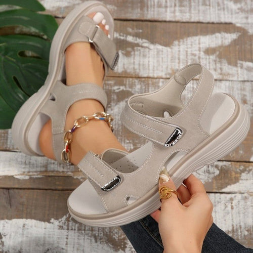 Casual Velcro-design Sandals Summer Comfortable Fish Mouth Sports