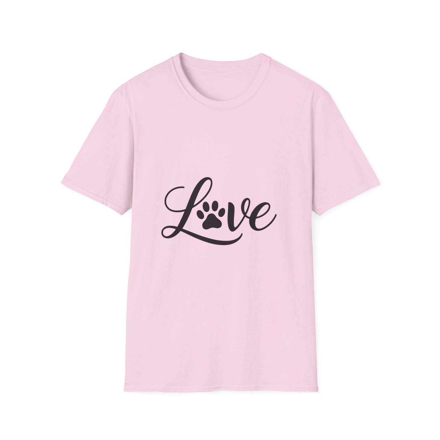 Love Paw Print Unisex T-Shirt | Pet Lover Gift, Cute Animal Tee, Casual Wear, Gift for Dog Lovers, Adoption Awareness