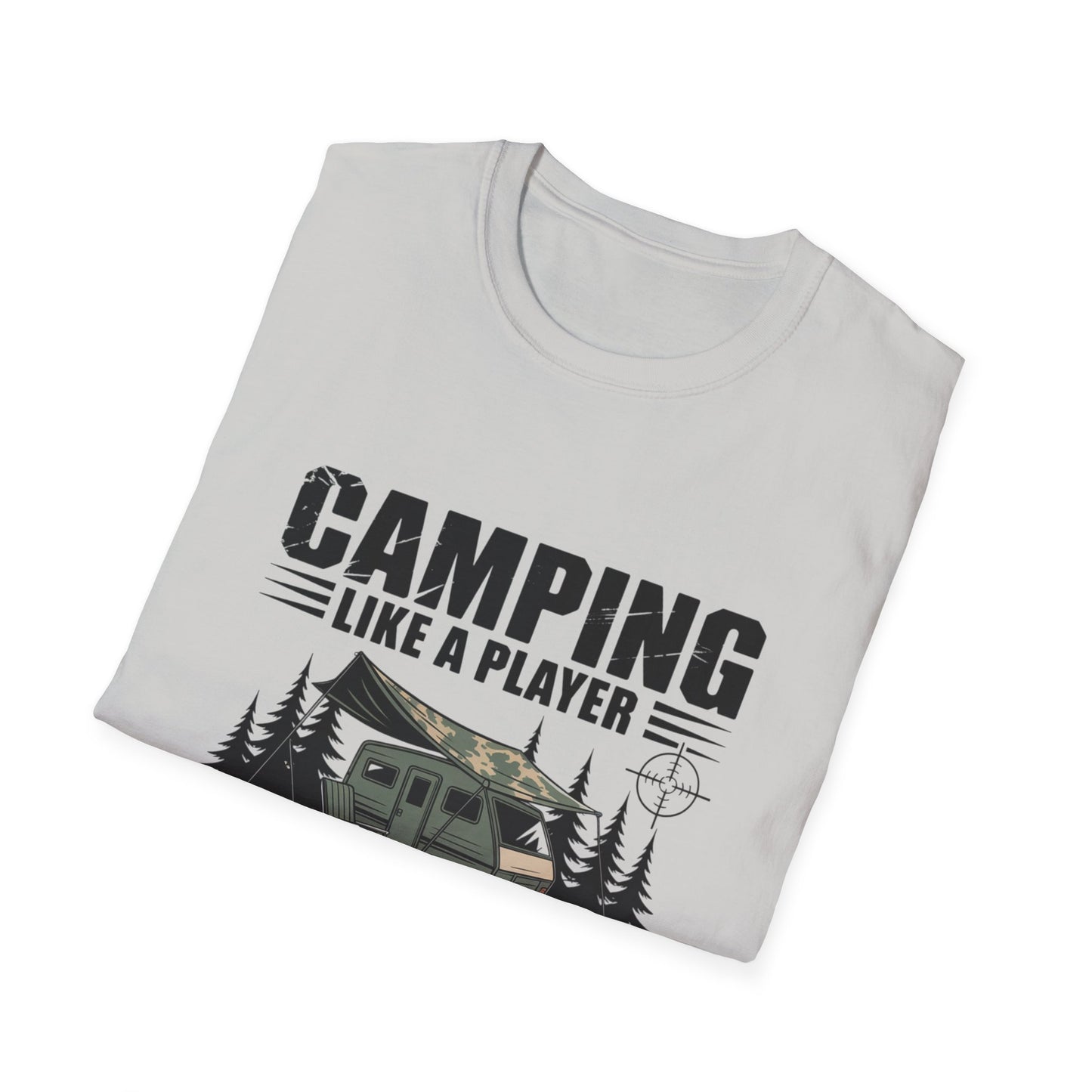 Camping Adventure Unisex Softstyle T-Shirt, Outdoor Enthusiast Tee, Gift for Gamers, Camping Lover Shirt, Casual Wear, Summer T-Shirt