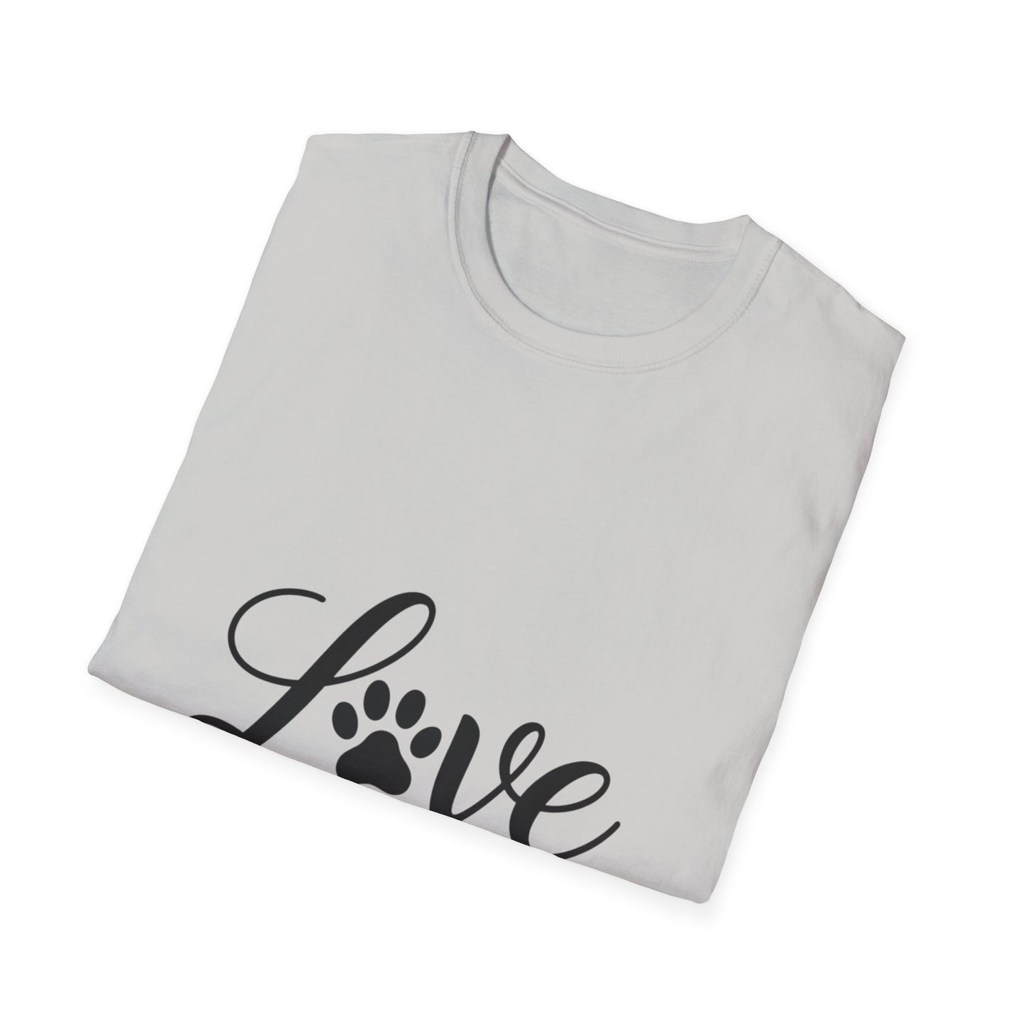 Love Paw Print Unisex T-Shirt | Pet Lover Gift, Cute Animal Tee, Casual Wear, Gift for Dog Lovers, Adoption Awareness