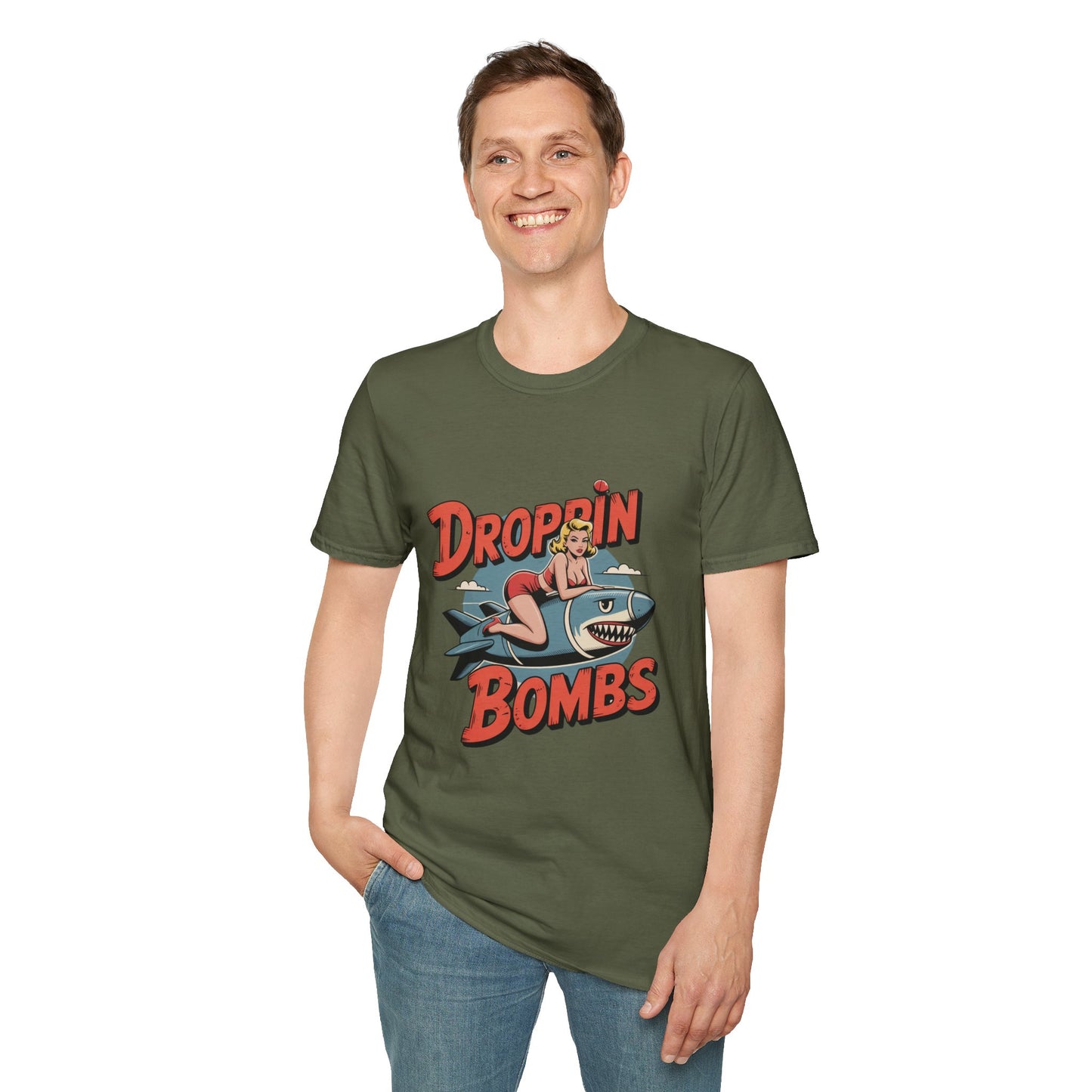 Vintage Pin-Up Bomb Droppin Bombs T-Shirt