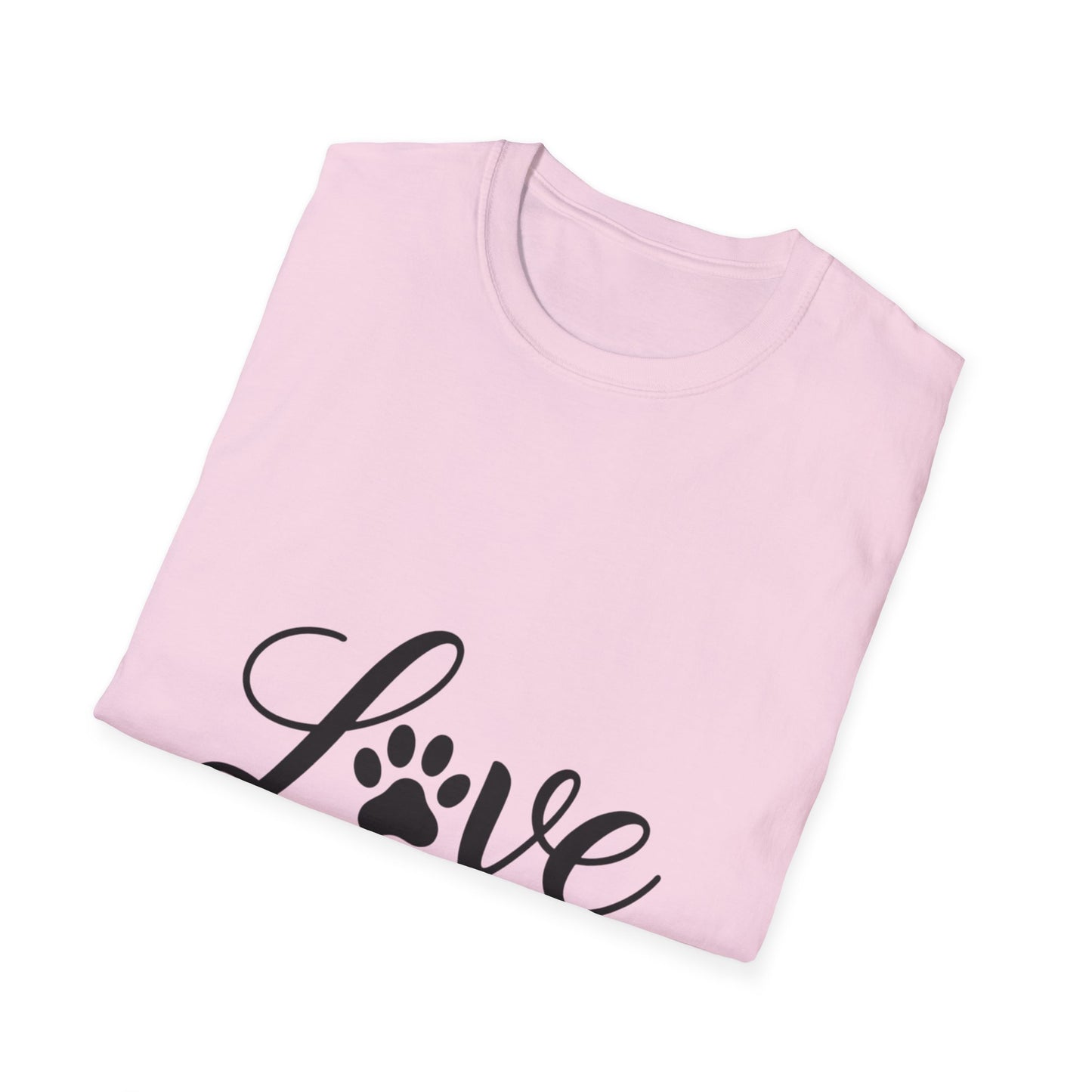 Love Paw Print Unisex T-Shirt | Pet Lover Gift, Cute Animal Tee, Casual Wear, Gift for Dog Lovers, Adoption Awareness