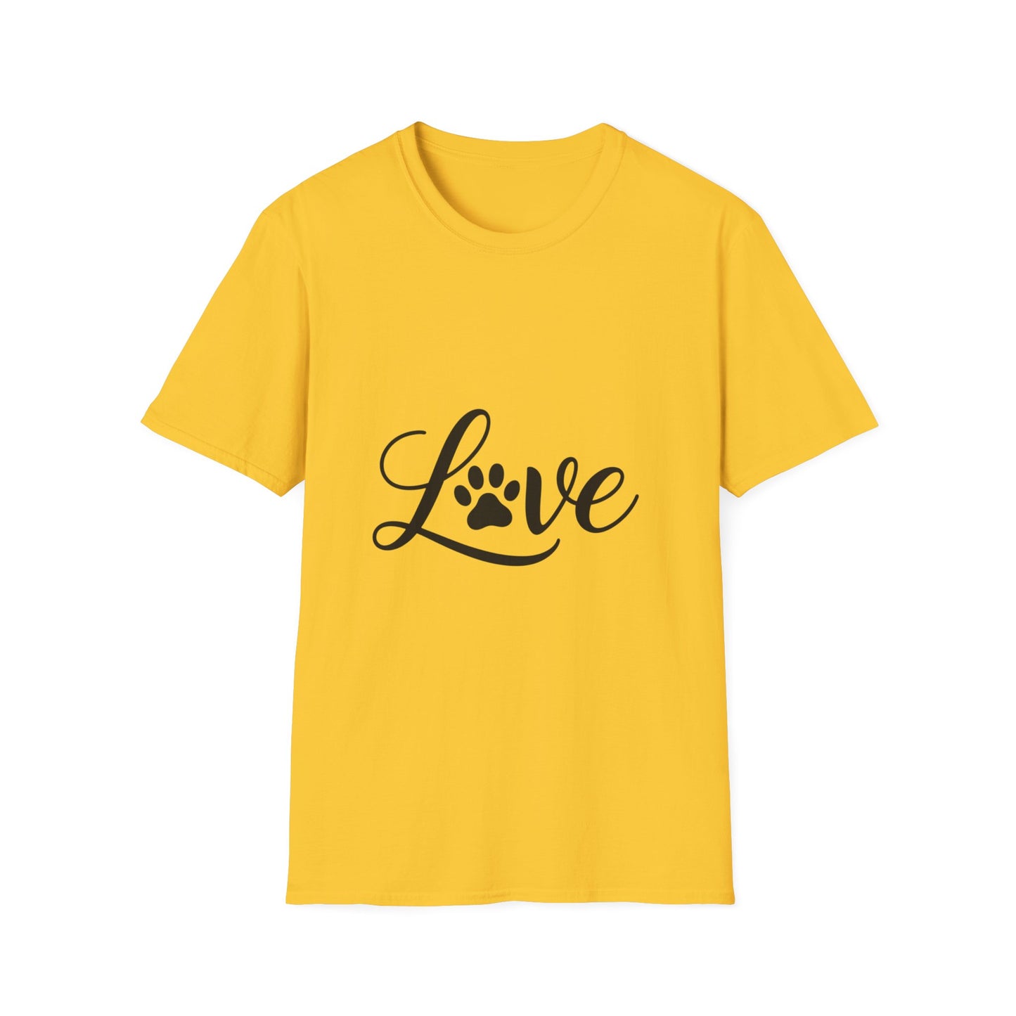 Love Paw Print Unisex T-Shirt | Pet Lover Gift, Cute Animal Tee, Casual Wear, Gift for Dog Lovers, Adoption Awareness