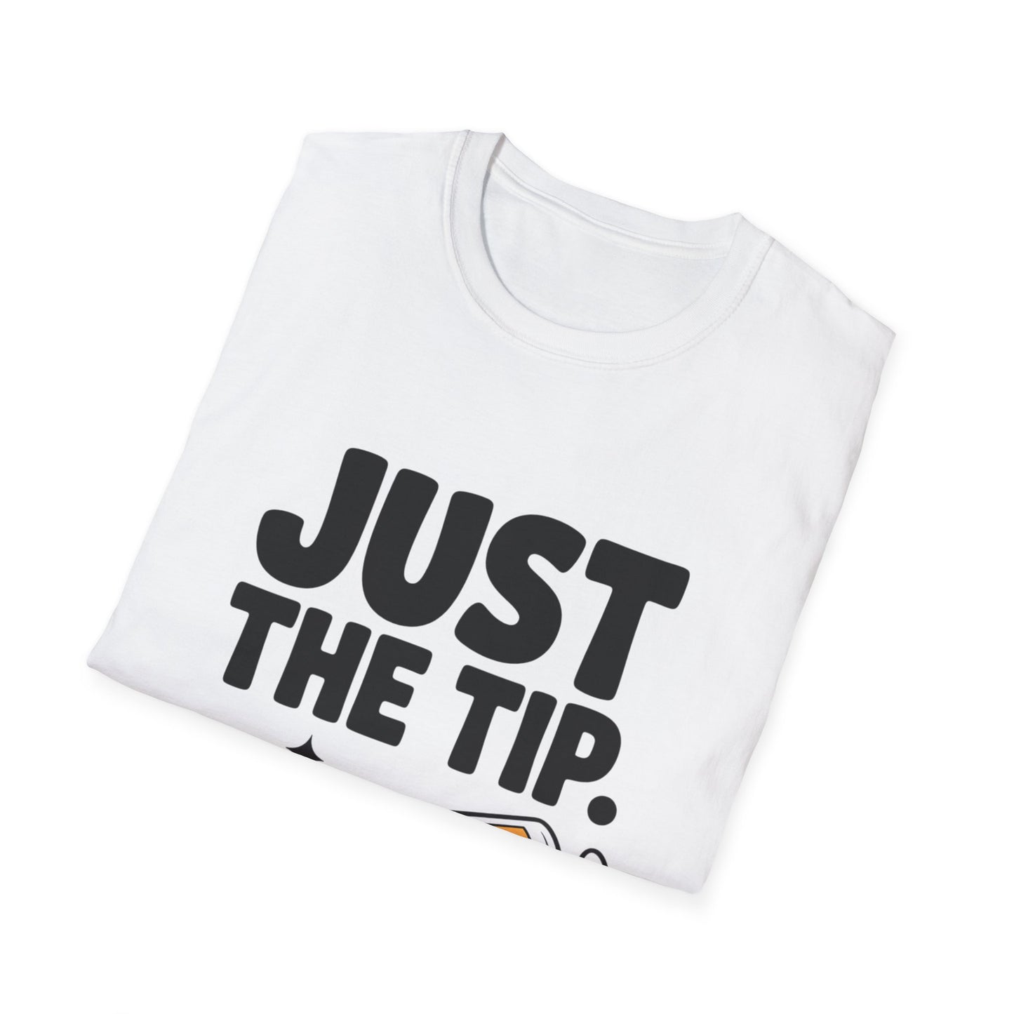 Humorous Unisex T-Shirt, Just the Tip Caulk Tee, Funny Gift for DIY Lovers, Comic Style Shirt, Unique Men's and Women's Apparel