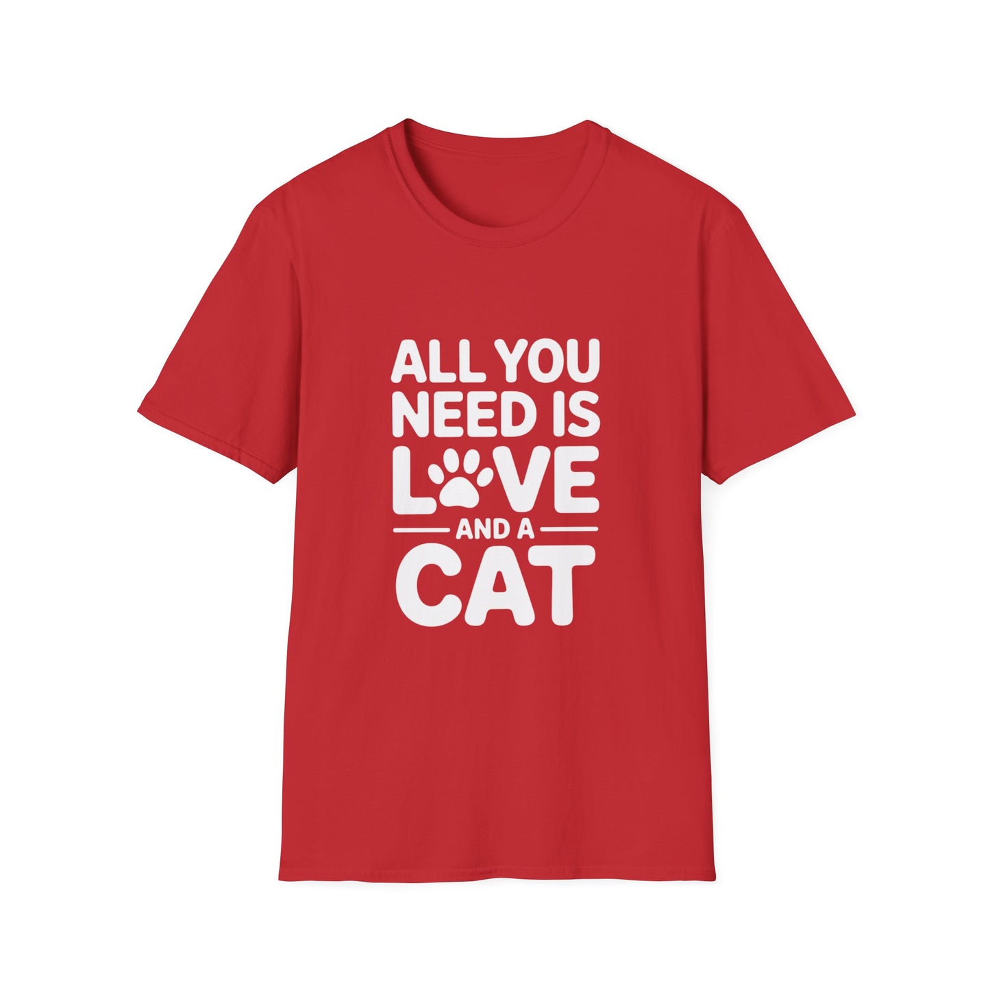 Cat Lover T-Shirt - All You Need Is Love And A Cat