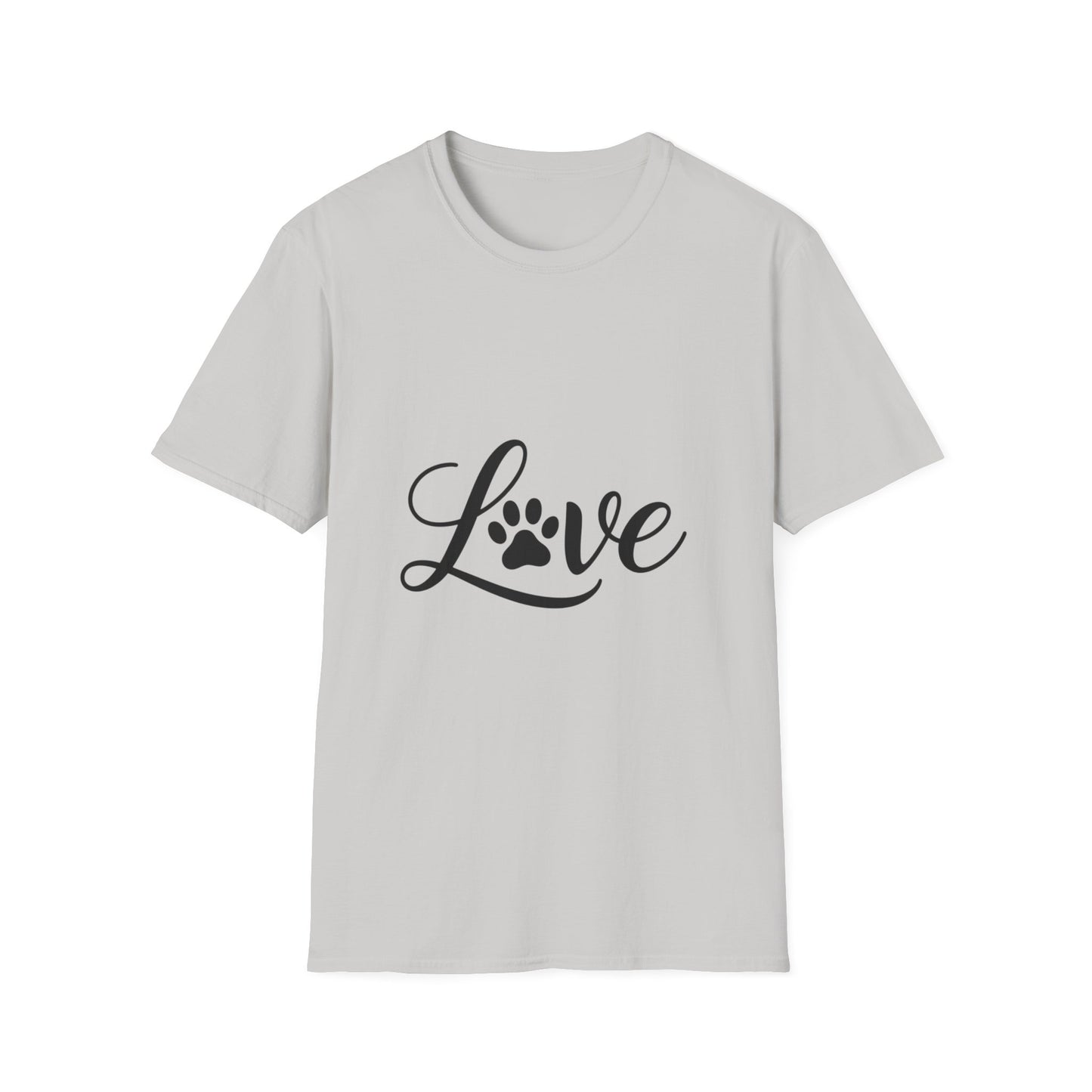 Love Paw Print Unisex T-Shirt | Pet Lover Gift, Cute Animal Tee, Casual Wear, Gift for Dog Lovers, Adoption Awareness