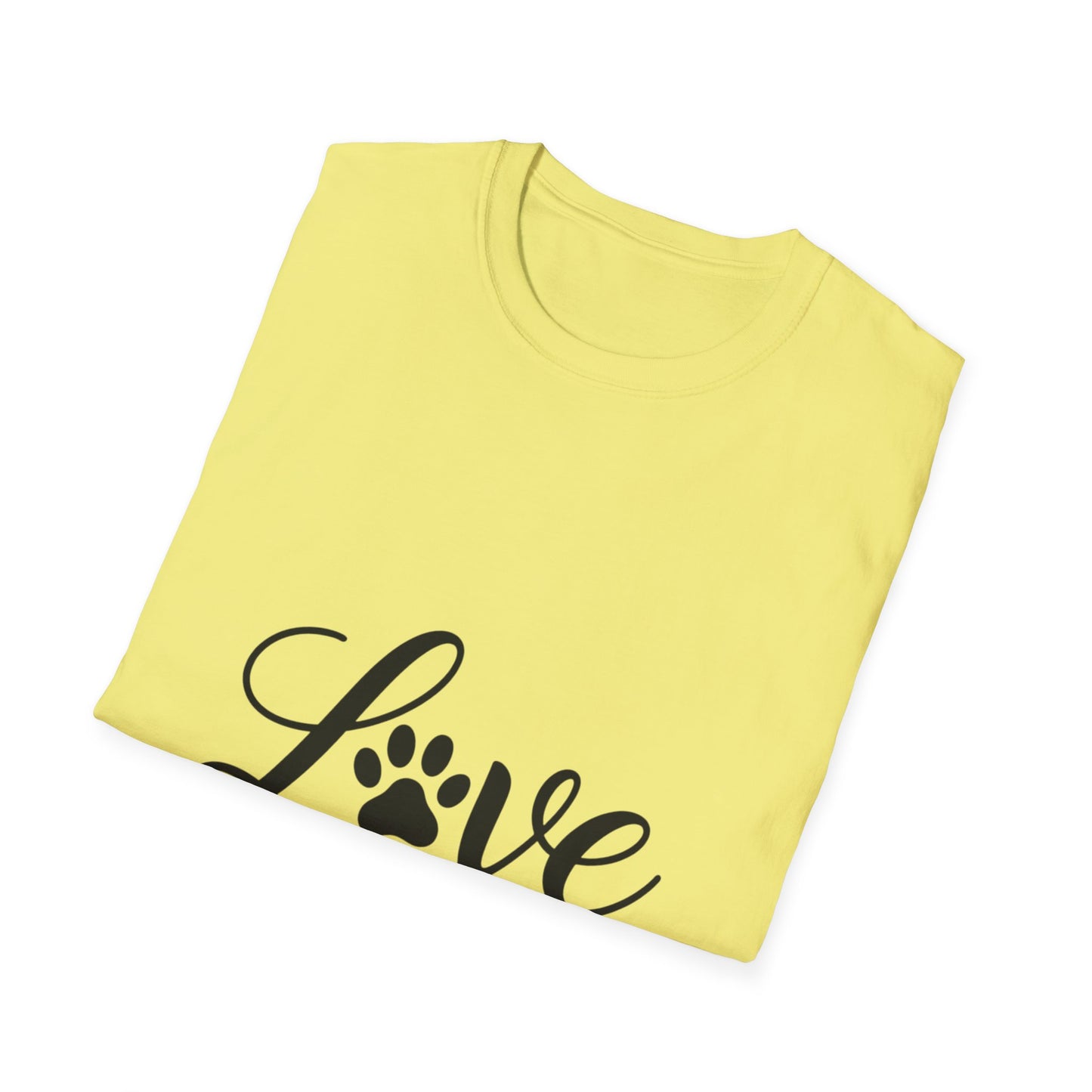 Love Paw Print Unisex T-Shirt | Pet Lover Gift, Cute Animal Tee, Casual Wear, Gift for Dog Lovers, Adoption Awareness