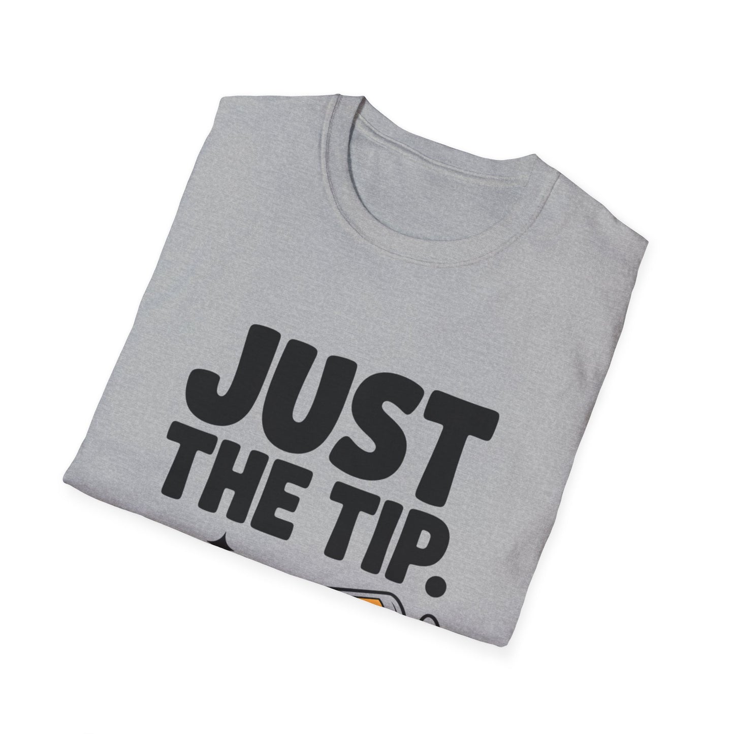 Humorous Unisex T-Shirt, Just the Tip Caulk Tee, Funny Gift for DIY Lovers, Comic Style Shirt, Unique Men's and Women's Apparel