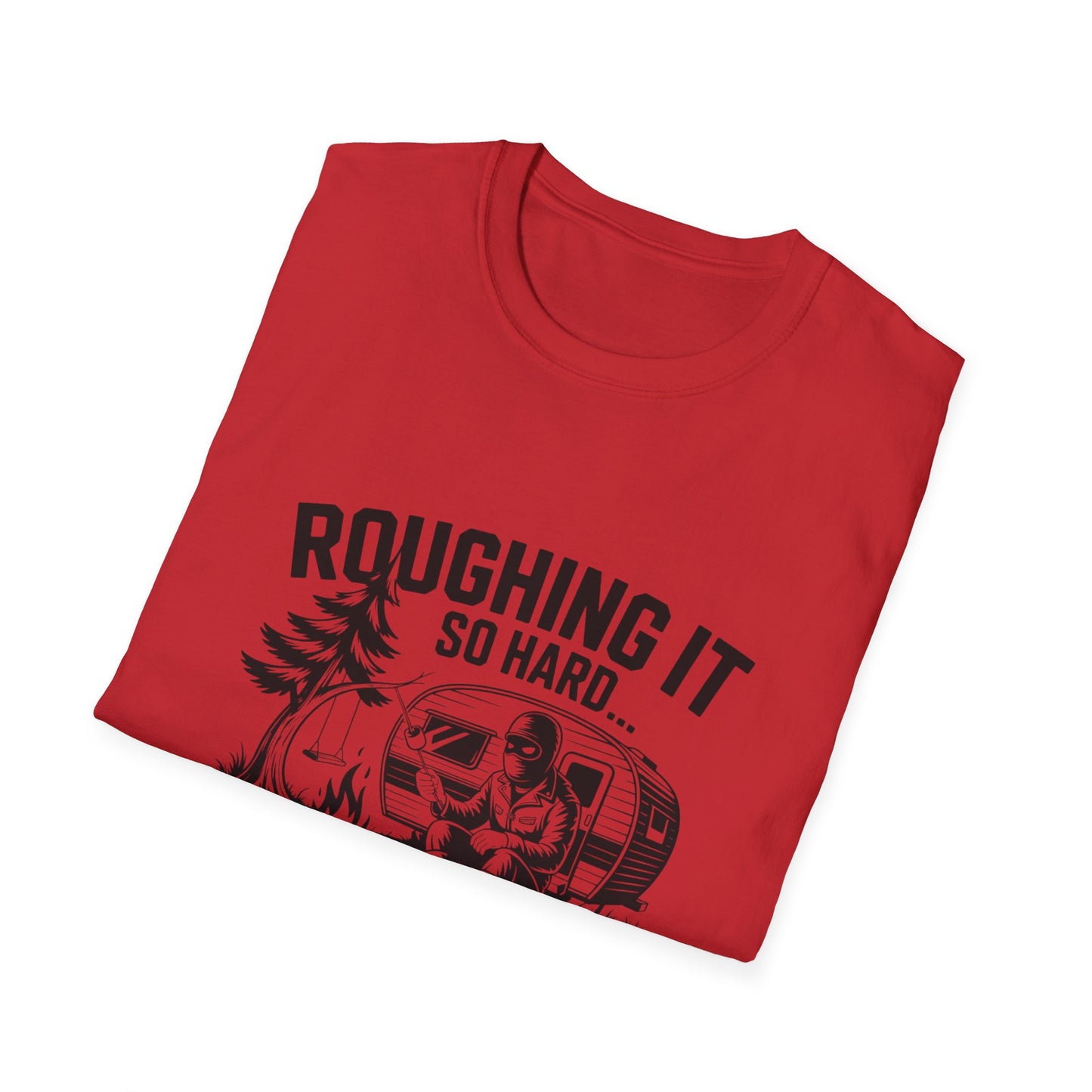 Roughing It T-Shirt, Outdoor Adventure Shirt, Camping Gift, Men's Camping Tee, Funny Vacation Shirt, Nature Lover Apparel