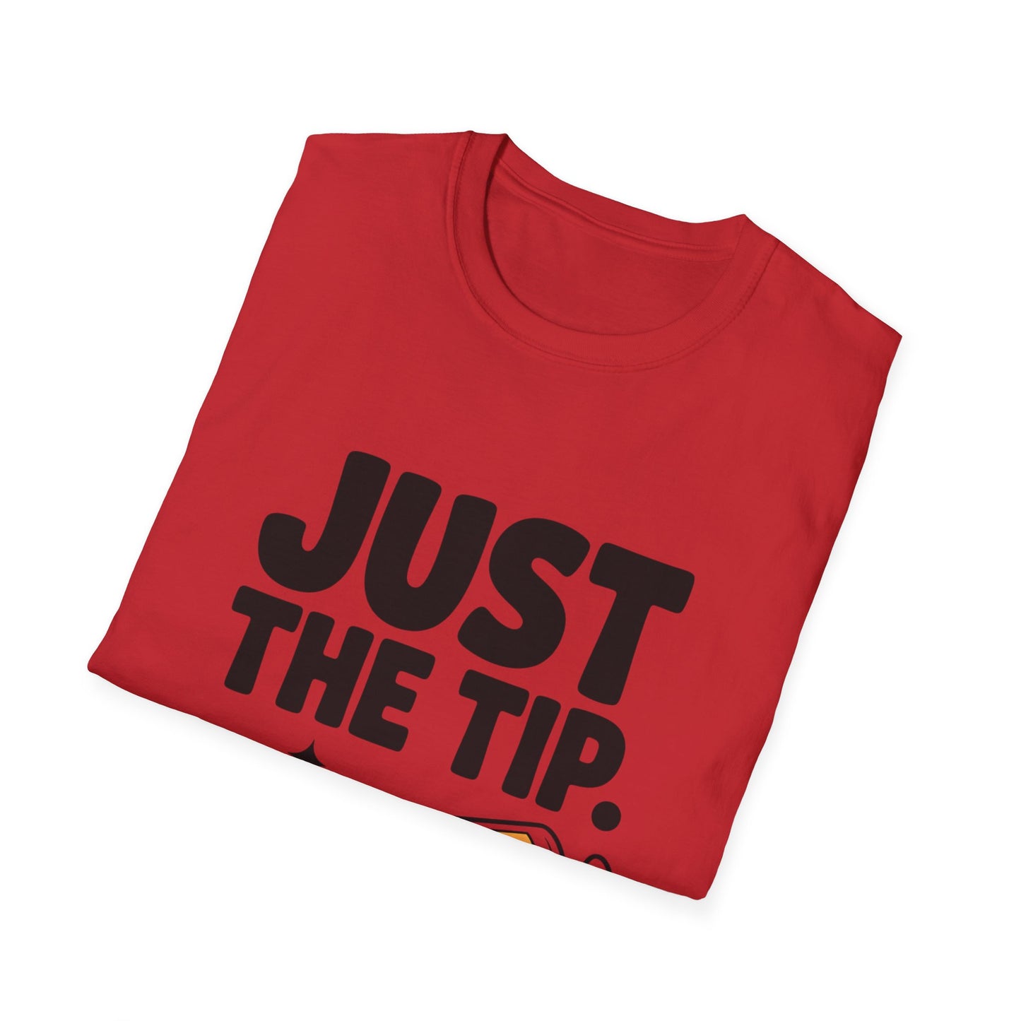 Humorous Unisex T-Shirt, Just the Tip Caulk Tee, Funny Gift for DIY Lovers, Comic Style Shirt, Unique Men's and Women's Apparel