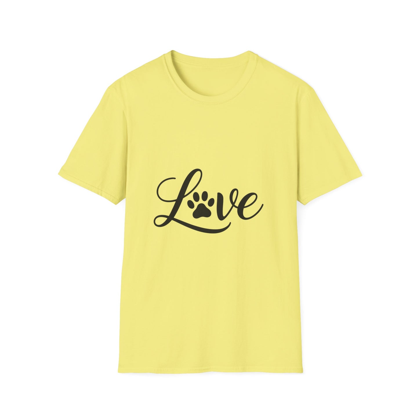 Love Paw Print Unisex T-Shirt | Pet Lover Gift, Cute Animal Tee, Casual Wear, Gift for Dog Lovers, Adoption Awareness
