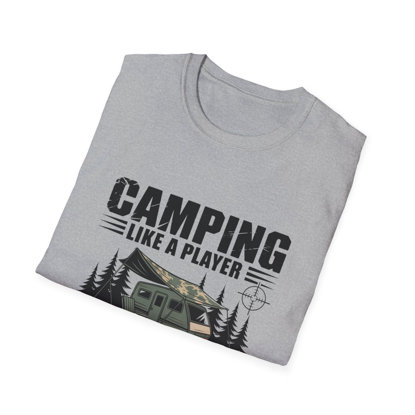 Camping Adventure Unisex Softstyle T-Shirt, Outdoor Enthusiast Tee, Gift for Gamers, Camping Lover Shirt, Casual Wear, Summer T-Shirt