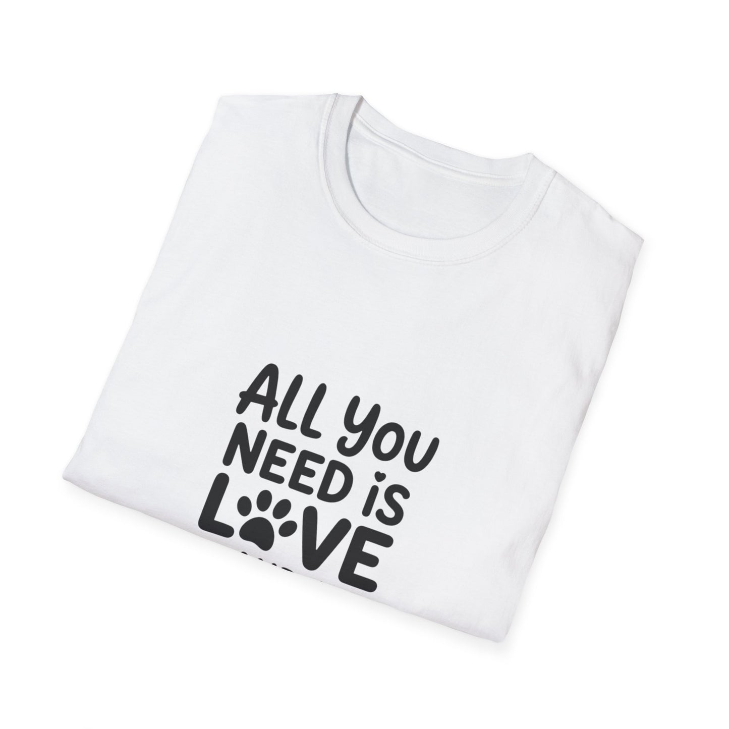 Cat Lover's T-Shirt, All You Need is Love and a Cat Tee, Summer Fun Gift, Animal Lover Top, Cute Cat Apparel, Birthday Present