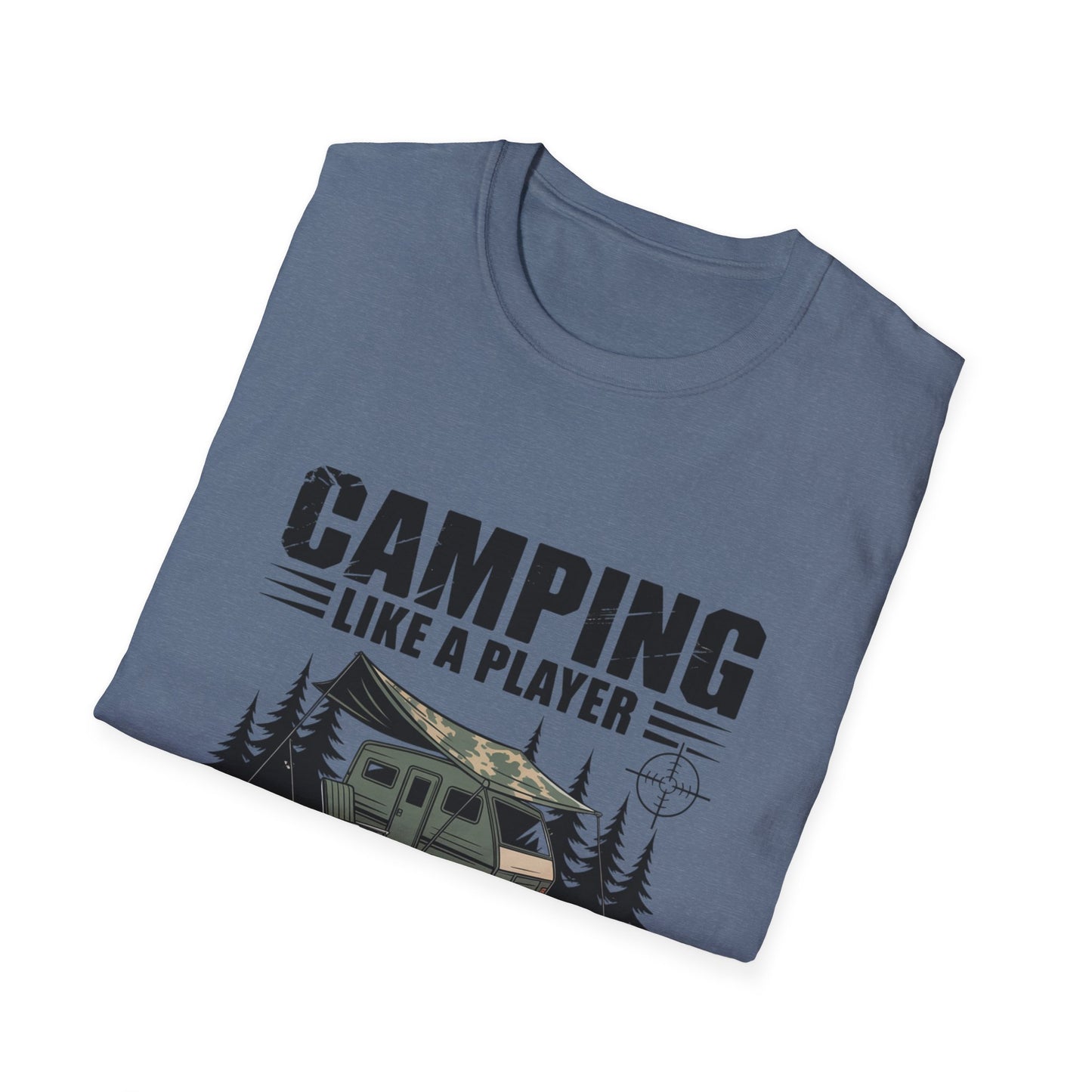Camping Adventure Unisex Softstyle T-Shirt, Outdoor Enthusiast Tee, Gift for Gamers, Camping Lover Shirt, Casual Wear, Summer T-Shirt