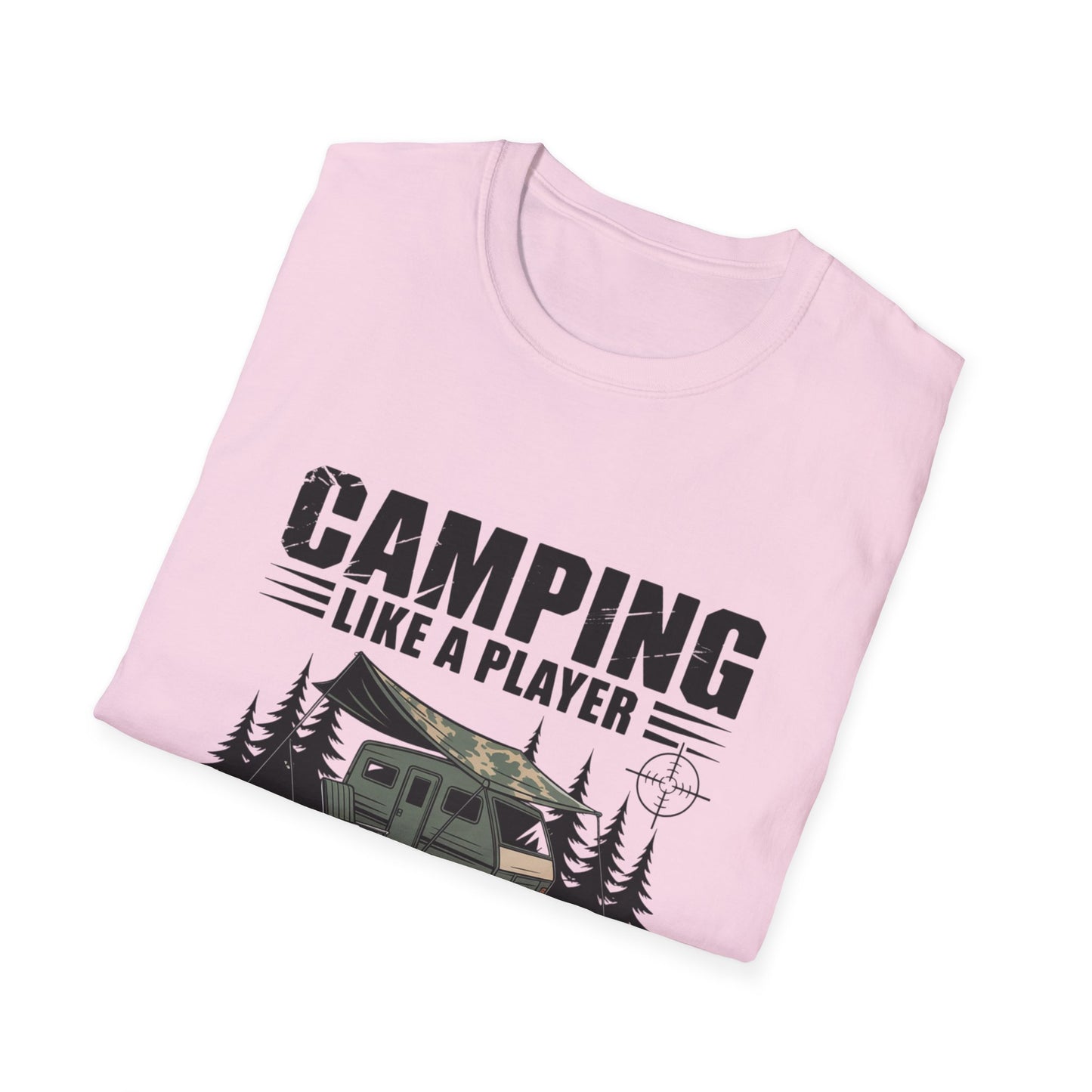 Camping Adventure Unisex Softstyle T-Shirt, Outdoor Enthusiast Tee, Gift for Gamers, Camping Lover Shirt, Casual Wear, Summer T-Shirt