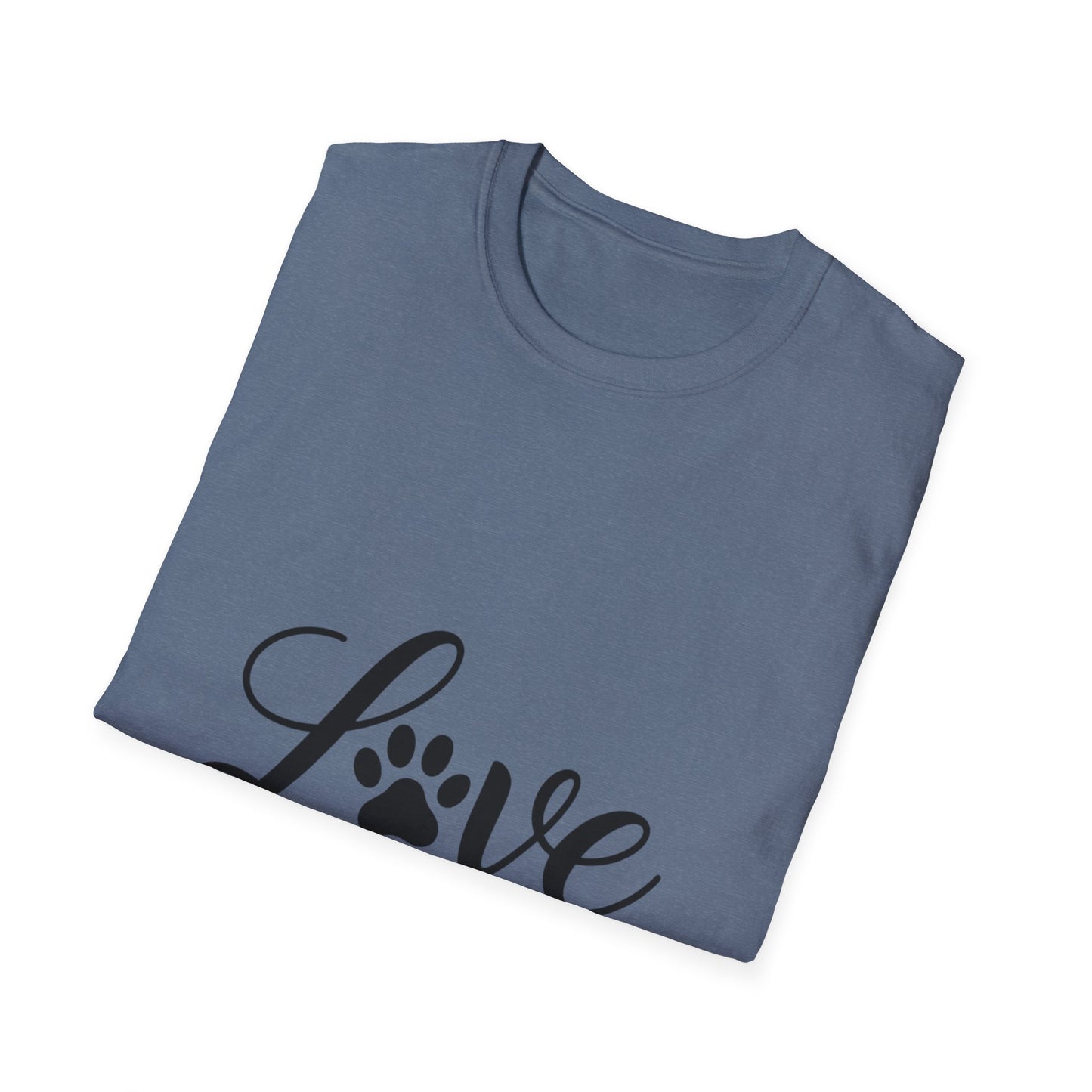 Love Paw Print Unisex T-Shirt | Pet Lover Gift, Cute Animal Tee, Casual Wear, Gift for Dog Lovers, Adoption Awareness