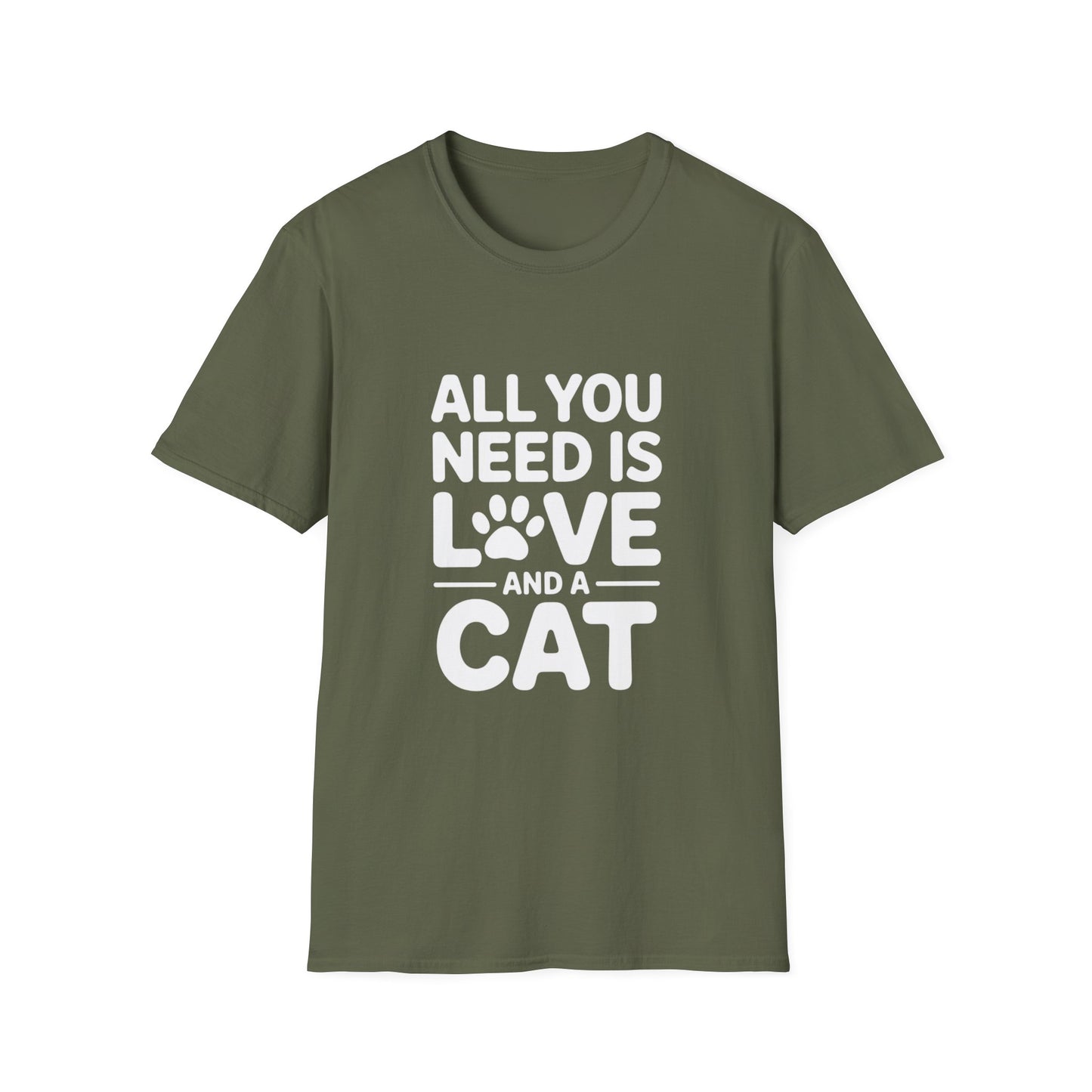 Cat Lover T-Shirt - All You Need Is Love And A Cat