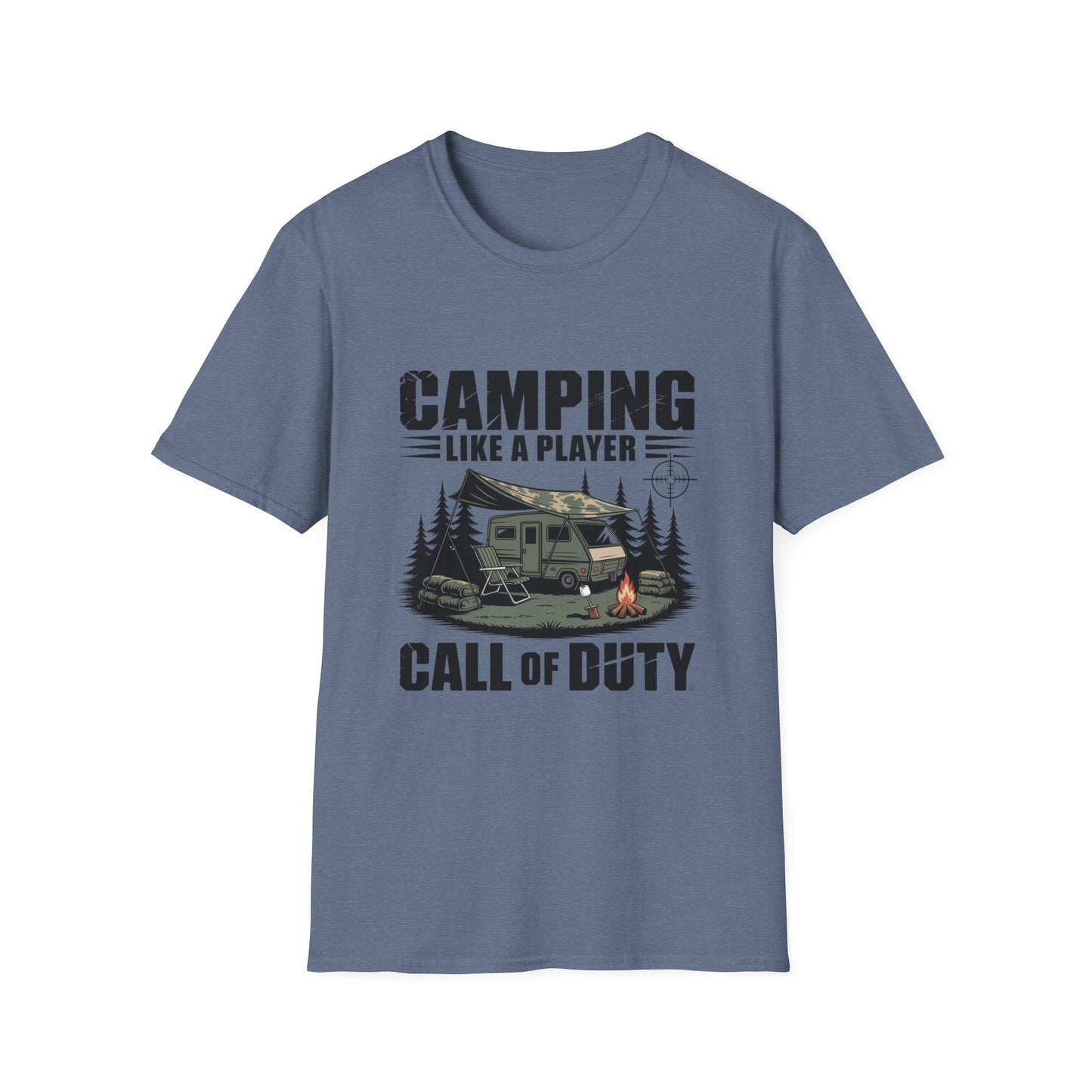 Camping Adventure Unisex Softstyle T-Shirt, Outdoor Enthusiast Tee, Gift for Gamers, Camping Lover Shirt, Casual Wear, Summer T-Shirt