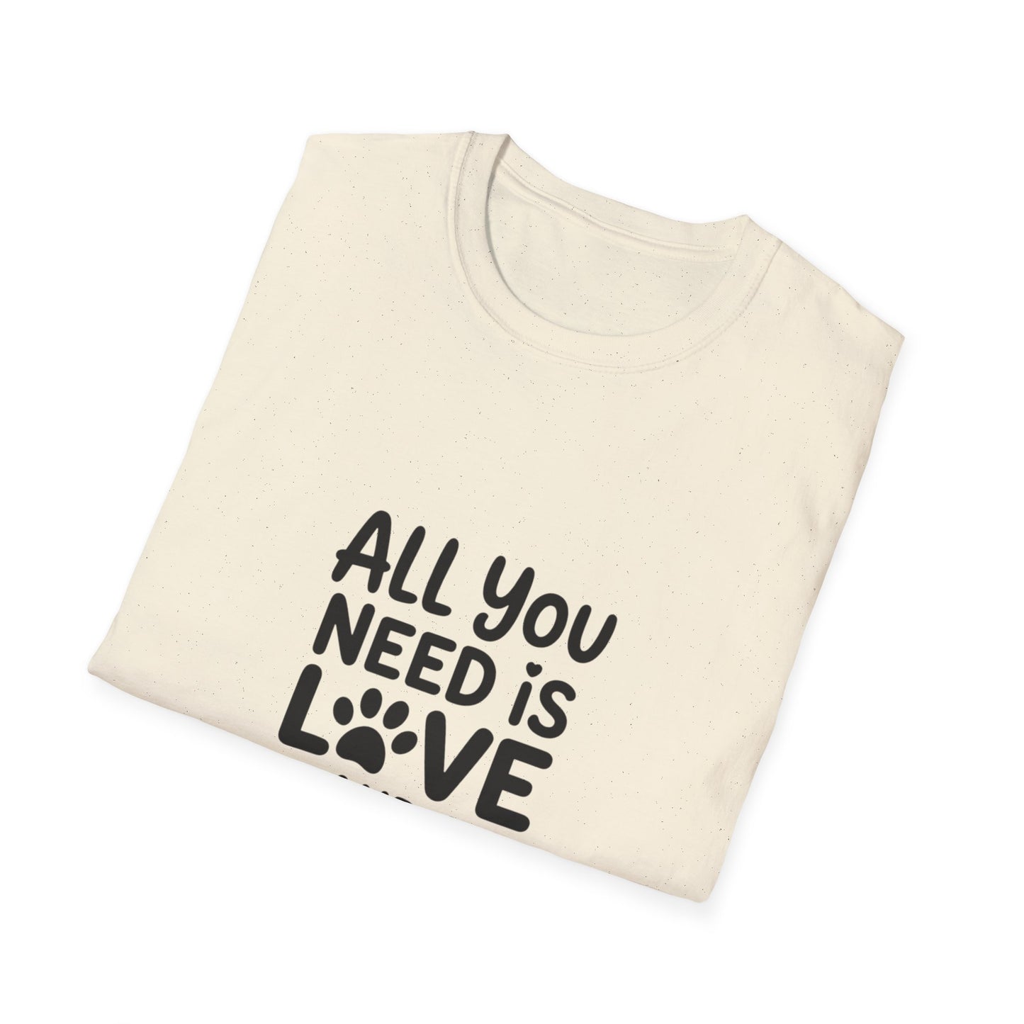 Cat Lover's T-Shirt, All You Need is Love and a Cat Tee, Summer Fun Gift, Animal Lover Top, Cute Cat Apparel, Birthday Present