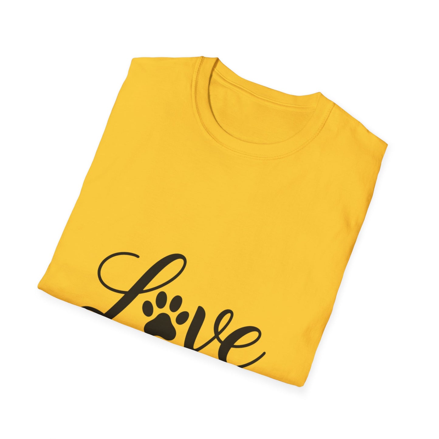 Love Paw Print Unisex T-Shirt | Pet Lover Gift, Cute Animal Tee, Casual Wear, Gift for Dog Lovers, Adoption Awareness
