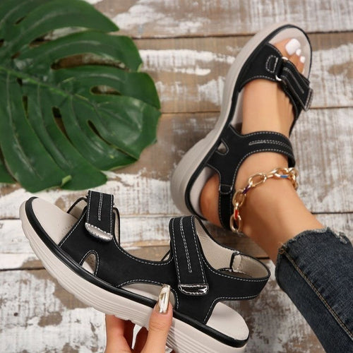 Casual Velcro-design Sandals Summer Comfortable Fish Mouth Sports