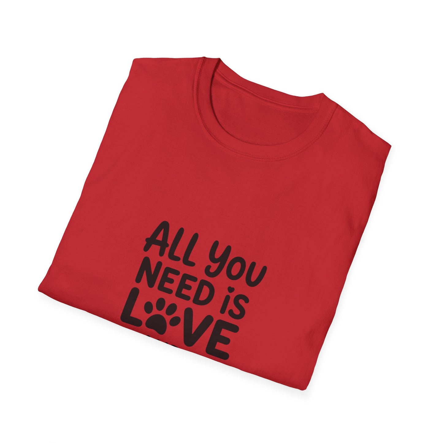 Cat Lover's T-Shirt, All You Need is Love and a Cat Tee, Summer Fun Gift, Animal Lover Top, Cute Cat Apparel, Birthday Present