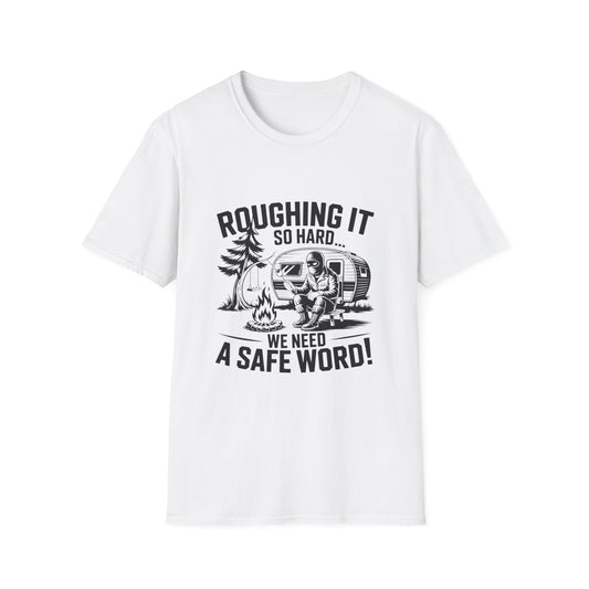 Roughing It T-Shirt, Outdoor Adventure Shirt, Camping Gift, Men's Camping Tee, Funny Vacation Shirt, Nature Lover Apparel