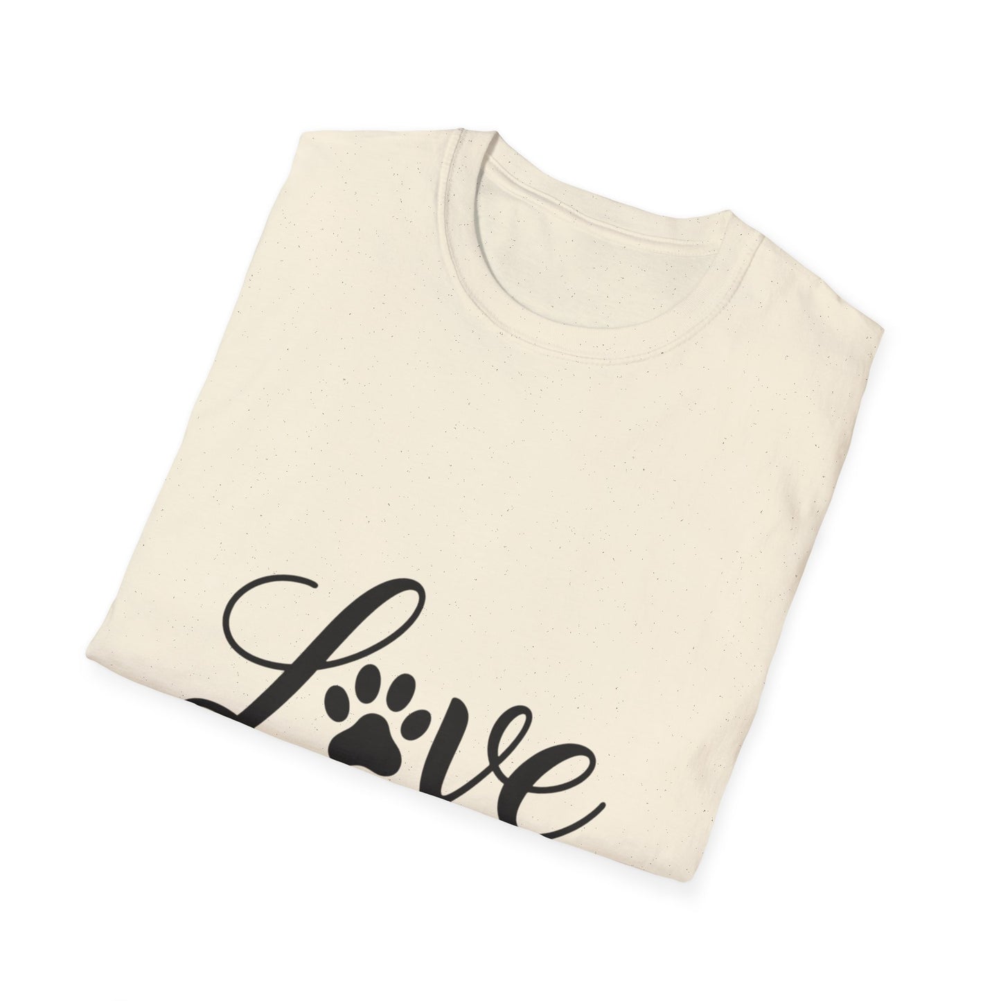 Love Paw Print Unisex T-Shirt | Pet Lover Gift, Cute Animal Tee, Casual Wear, Gift for Dog Lovers, Adoption Awareness