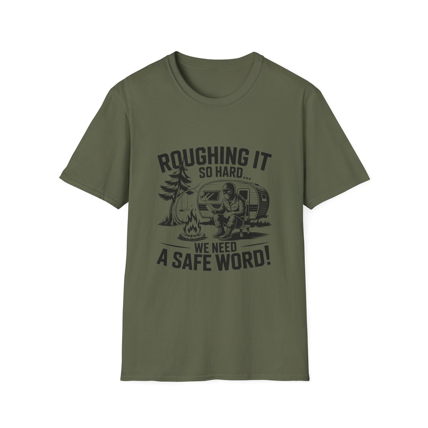 Roughing It T-Shirt, Outdoor Adventure Shirt, Camping Gift, Men's Camping Tee, Funny Vacation Shirt, Nature Lover Apparel